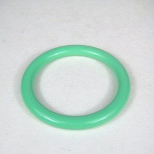 Green Bangle Bracelet Lucite Plastic Jewelry Statement